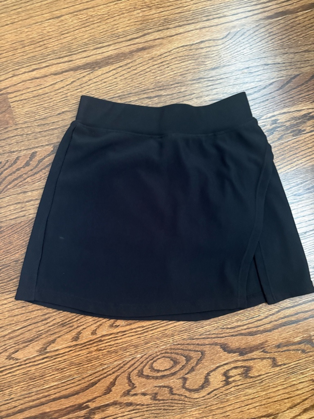 Black Women's Mini Skort Skirt with Side Slit Size Small